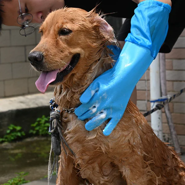 Pet Grooming Bath Silicone Glove