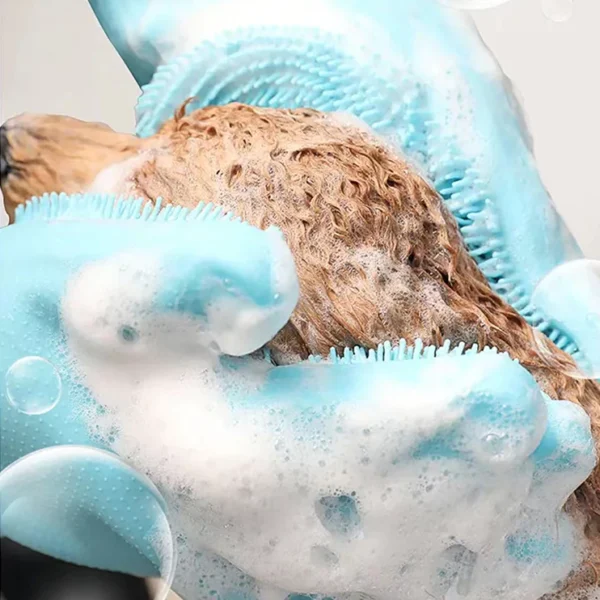 Pet Grooming Bath Silicone Glove