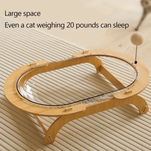 sg-11134201-7rd3s-lvn18r660zn28a Cat Nest Capsule Transparent Oval Sleeping Bed