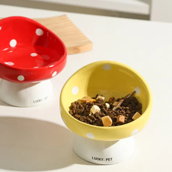 sg-11134201-7rd5i-lva66i9i0euz84 Neck Protector Mushroom Shape Pet Food Bowl