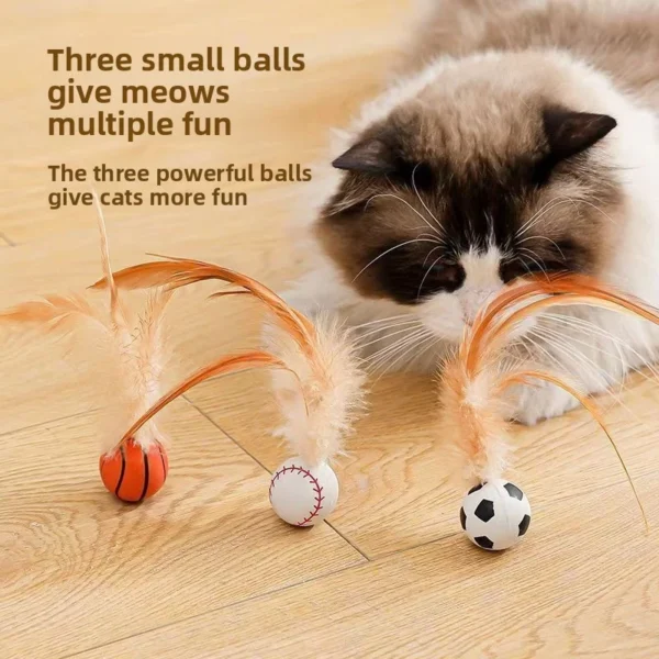sg-11134201-7rdxb-mchb6qzi79m21c Set of 3 Cat Bouncy Ball with Feathers