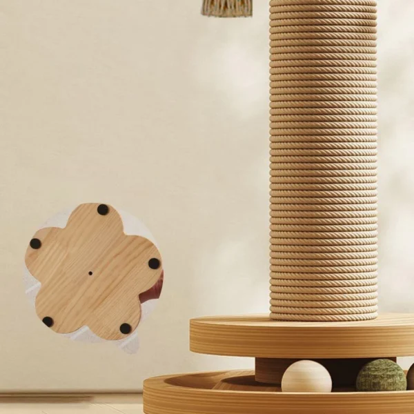 sg-11134201-7rfff-m336jp8ntnmp24 4 in 1 Cat Scratcher Board Pad with Track Balls Toys