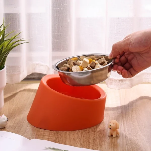 sg-11134202-7rcch-lrxysfhk526723 Stainless Steel Pet Incline 15 Degree Elevated Bowl