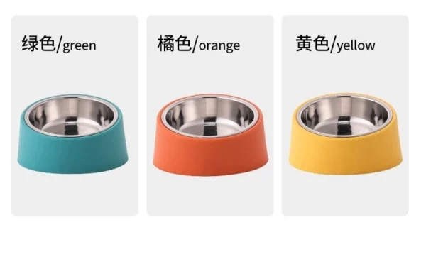 sg-11134202-7rce7-lrxyseefqb6me5 Stainless Steel Pet Incline 15 Degree Elevated Bowl